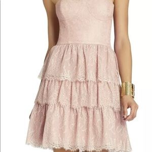 BCBG Max Azaria “Lilah” Pink lace Dress size 6
